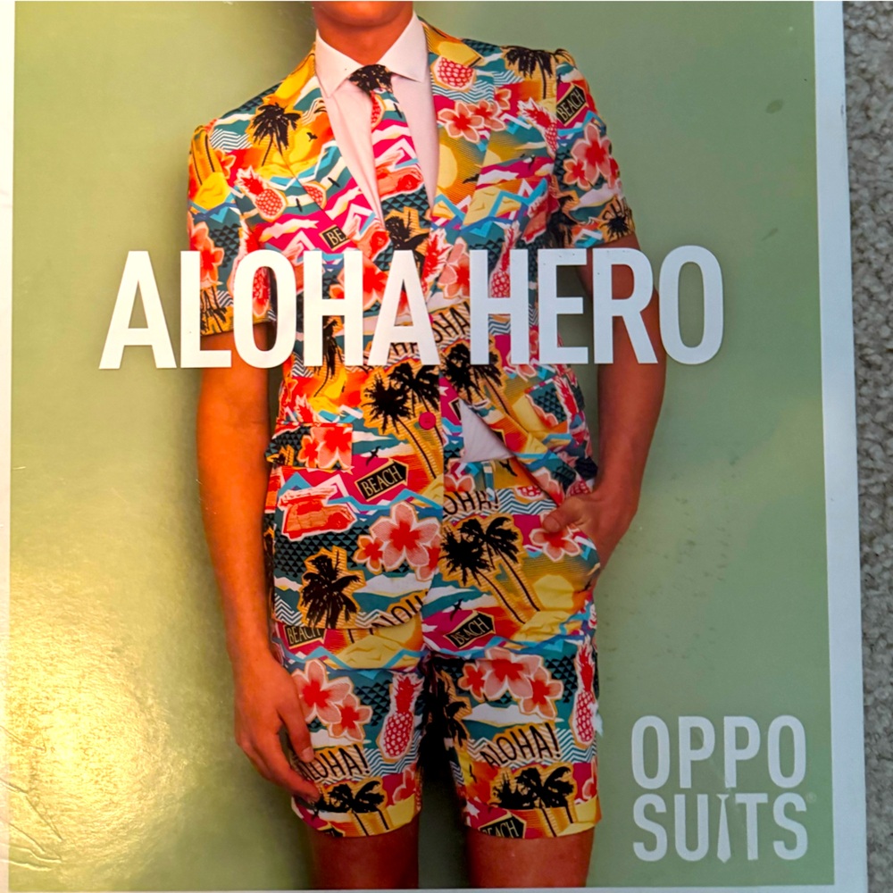 Men’s Opposuits hawaiian print party suit